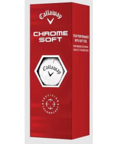 М'ячі для гольфу Callaway Chrome Soft 2022 3 шт, білі