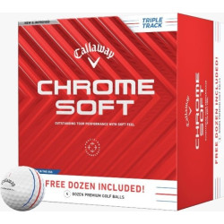 М'ячі для гольфу Callaway Chrome Soft Triple Track 2024 12 шт, білі