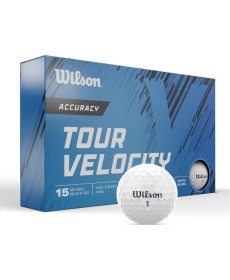 М'ячі для гольфу Wilson Tour Velocity Accuracy 15 шт, білі