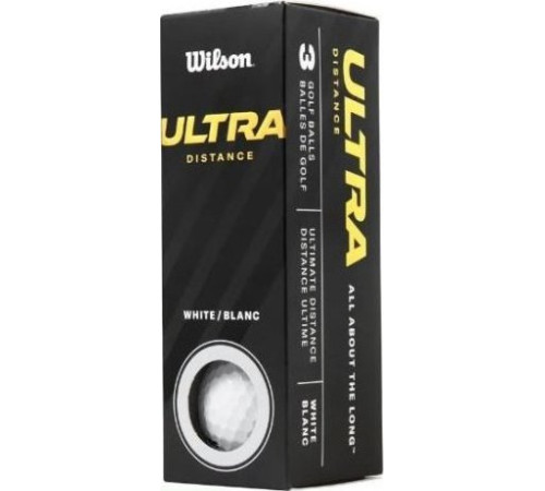 М'ячі для гольфу Wilson ULTRA Distance 2023 15 шт, жовті М'ячі для гольфу Wilson ULTRA Distance 2023 15 шт, жовті