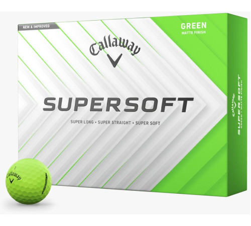 М'ячі для гольфу Callaway Supersoft 12 шт, зелений М'ячі для гольфу Callaway Supersoft 12 шт, зелений