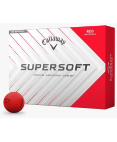 М'ячі для гольфу Callaway Supersoft 12 шт, червоний