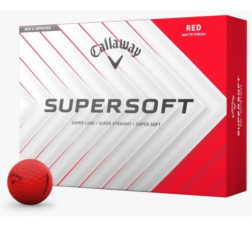 М'ячі для гольфу Callaway Supersoft 12 шт, червоний М'ячі для гольфу Callaway Supersoft 12 шт, червоний