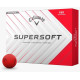 М'ячі для гольфу Callaway Supersoft 12 шт, червоний