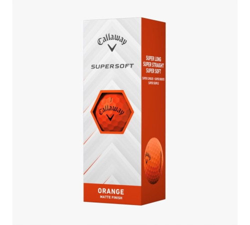 М'ячі для гольфу Callaway Supersoft 12 шт, помаранчеві М'ячі для гольфу Callaway Supersoft 12 шт, помаранчеві