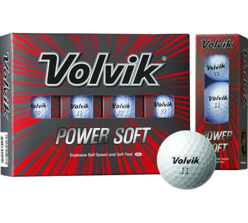 М'ячі для гольфу Volvik Power Soft 12 шт, білі М'ячі для гольфу Volvik Power Soft 12 шт, білі