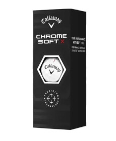 М'ячі для гольфу Callaway Chrome Soft X 3 шт, білі