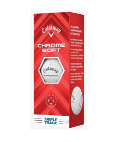 М'ячі для гольфу Callaway Chrome Soft TripleTrack 2024 3 шт, білі