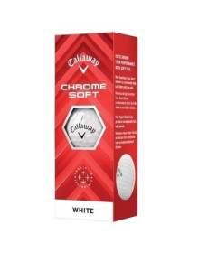М'ячі для гольфу Callaway Chrome Soft 2024 3 шт, білі