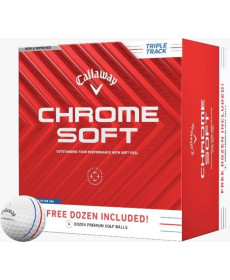 М'ячі для гольфу Callaway Chrome Soft Triple Track 2024 12 шт, білі