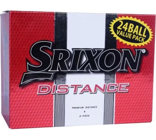 М'ячі для гольфу Srixon Distance 24 шт, білі М'ячі для гольфу Srixon Distance 24 шт, білі
