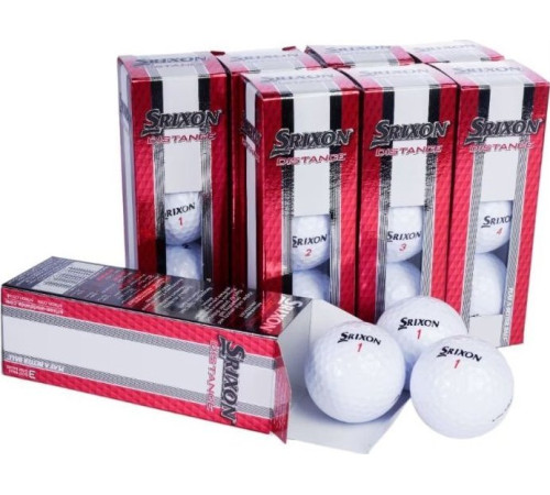 М'ячі для гольфу Srixon Distance 24 шт, білі М'ячі для гольфу Srixon Distance 24 шт, білі