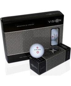 М'ячі для гольфу Vision PRO-TOUR X * WJB 12 шт, біло-червоний