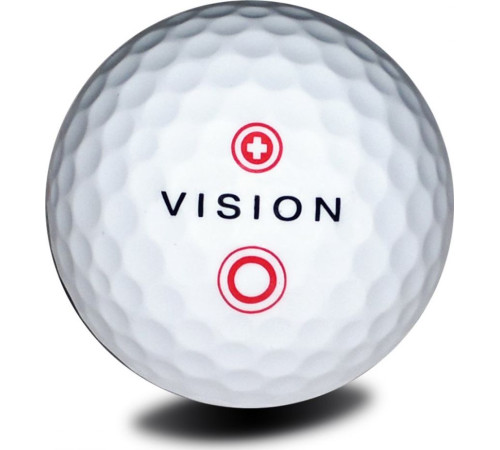 М'ячі для гольфу Vision PRO-TOUR X * WJB 12 шт, біло-червоний М'ячі для гольфу Vision PRO-TOUR X * WJB 12 шт, біло-червоний