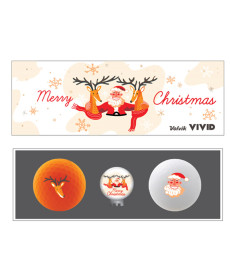 М'ячі для гольфу Volvik Christmas 2 шт, біло-помаранчевий