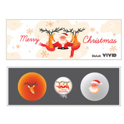 М'ячі для гольфу Volvik Christmas 2 шт, біло-помаранчевий