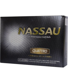 М'ячі для гольфу Nassau Quattro 12 шт, білі