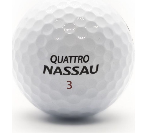 М'ячі для гольфу Nassau Quattro 12 шт, білі М'ячі для гольфу Nassau Quattro 12 шт, білі