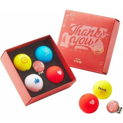М'ячі для гольфу Volvik Thank You 4 шт, різнокольорові