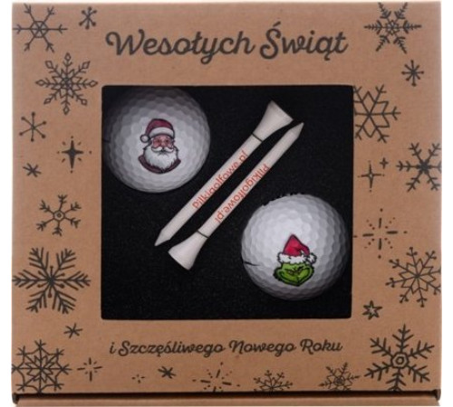 М'ячі для гольфу Toma Merry Christmas 2 шт, білі М'ячі для гольфу Toma Merry Christmas 2 шт, білі