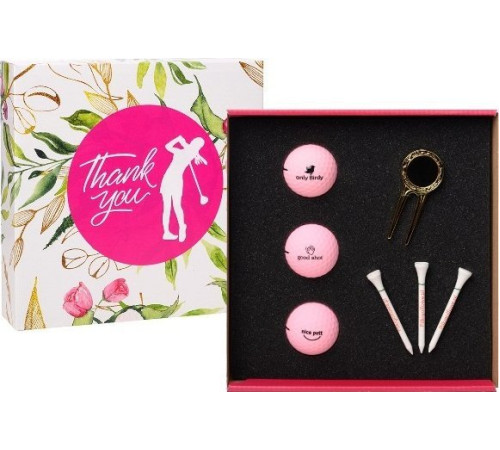 М'ячі для гольфу Toma Thank You Ladies Pack 3 шт, рожеві М'ячі для гольфу Toma Thank You Ladies Pack 3 шт, рожеві