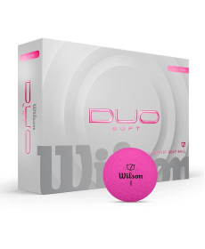 М'ячі для гольфу Wilson Duo Soft 2025 12 шт, рожеві