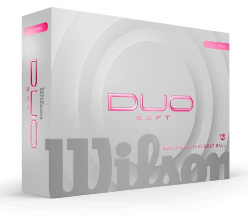 М'ячі для гольфу Wilson Duo Soft 2025 12 шт, рожеві М'ячі для гольфу Wilson Duo Soft 2025 12 шт, рожеві