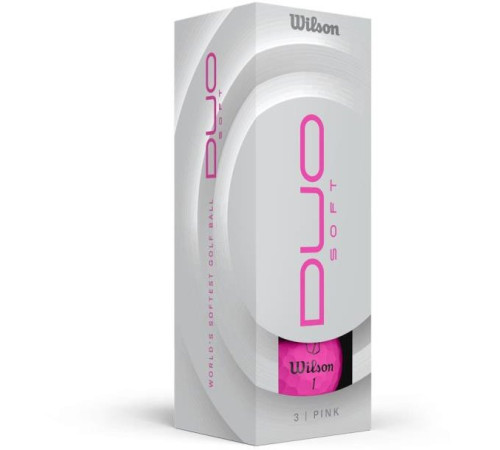 М'ячі для гольфу Wilson Duo Soft 2025 12 шт, рожеві М'ячі для гольфу Wilson Duo Soft 2025 12 шт, рожеві
