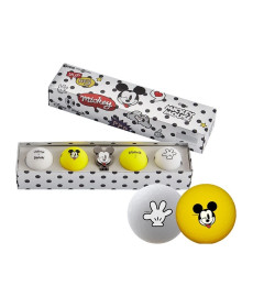 М'ячі для гольфу Volvik Disney Mickey 4 шт, сіро-жовті