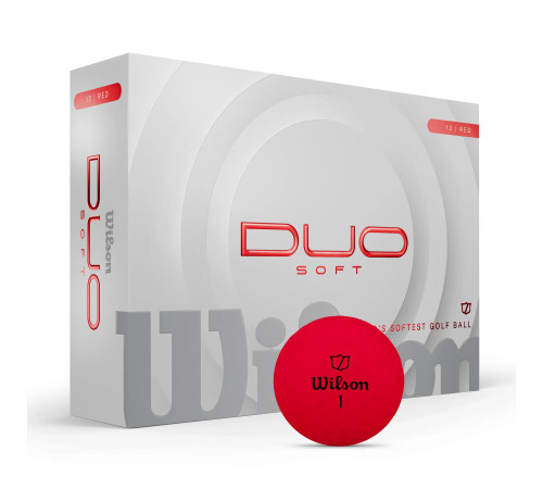 М'ячі для гольфу Wilson Staff Duo Soft 2025 12 шт, червоні М'ячі для гольфу Wilson Staff Duo Soft 2025 12 шт, червоні