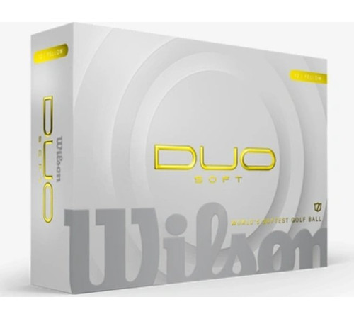 М'ячі для гольфу Wilson Duo Soft 2025 12 шт, жовті М'ячі для гольфу Wilson Duo Soft 2025 12 шт, жовті