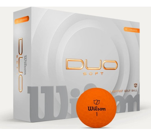 М'ячі для гольфу Wilson Staff Duo Soft 12 шт, помаранчеві М'ячі для гольфу Wilson Staff Duo Soft 12 шт, помаранчеві
