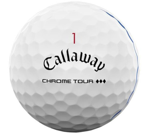 М'ячі для гольфу Callaway Chrome Tour Triple Diamond 2025 12 шт, білі М'ячі для гольфу Callaway Chrome Tour Triple Diamond 2025 12 шт, білі