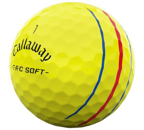 М'ячі для гольфу Callaway ERC Soft 2025 12 шт, жовті М'ячі для гольфу Callaway ERC Soft 2025 12 шт, жовті