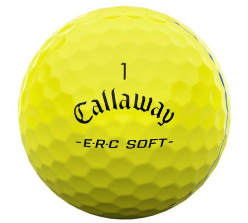 М'ячі для гольфу Callaway ERC Soft 2025 12 шт, жовті М'ячі для гольфу Callaway ERC Soft 2025 12 шт, жовті
