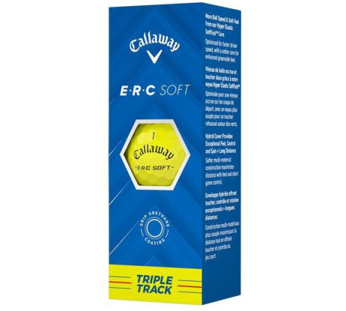 М'ячі для гольфу Callaway ERC Soft 2025 12 шт, жовті М'ячі для гольфу Callaway ERC Soft 2025 12 шт, жовті