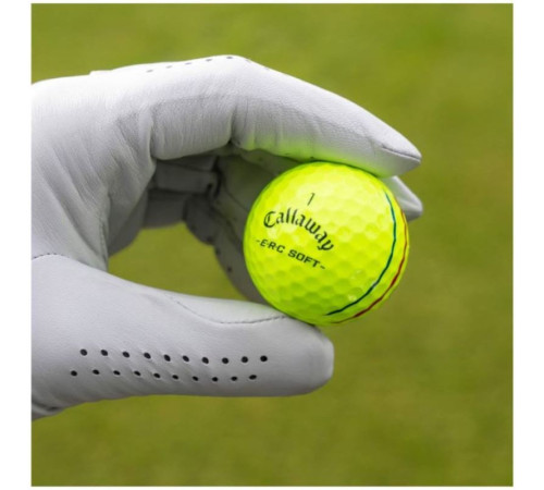 М'ячі для гольфу Callaway ERC Soft 2025 12 шт, жовті М'ячі для гольфу Callaway ERC Soft 2025 12 шт, жовті