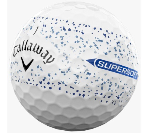 М'ячі для гольфу Callaway Supersoft Splatter 360, 2025 12 шт, біло-синій М'ячі для гольфу Callaway Supersoft Splatter 360, 2025 12 шт, біло-синій