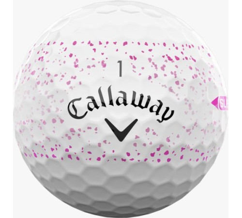М'ячі для гольфу Callaway Supersoft Splatter 360, 2025 12, біло-рожеві М'ячі для гольфу Callaway Supersoft Splatter 360, 2025 12, біло-рожеві