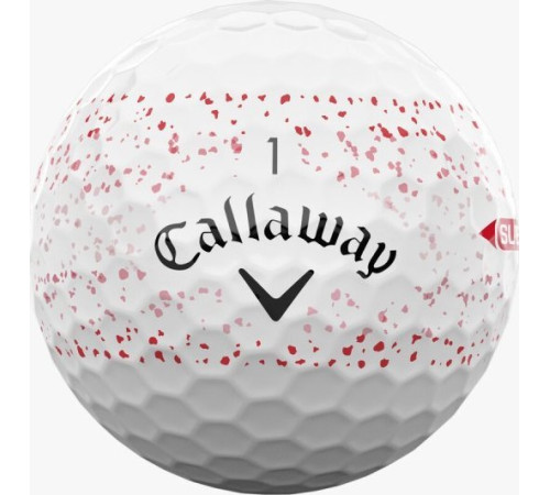 М'ячі для гольфу Callaway Supersoft Splatter 360, 2025 12, біло-червоні М'ячі для гольфу Callaway Supersoft Splatter 360, 2025 12, біло-червоні