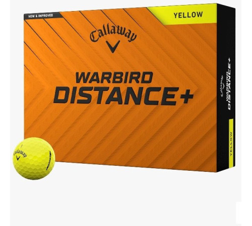 М'ячі для гольфу Callaway Warbird 12 шт, жовті М'ячі для гольфу Callaway Warbird 12 шт, жовті