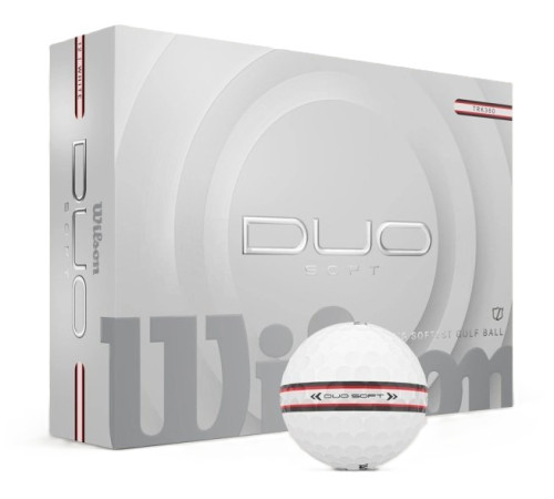 М'ячі для гольфу Wilson Staff Duo Soft 2025 TRK360 12 шт, білі М'ячі для гольфу Wilson Staff Duo Soft 2025 TRK360 12 шт, білі