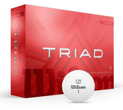 М'ячі для гольфу Wilson TRIAD 12 шт, білі М'ячі для гольфу Wilson TRIAD 12 шт, білі