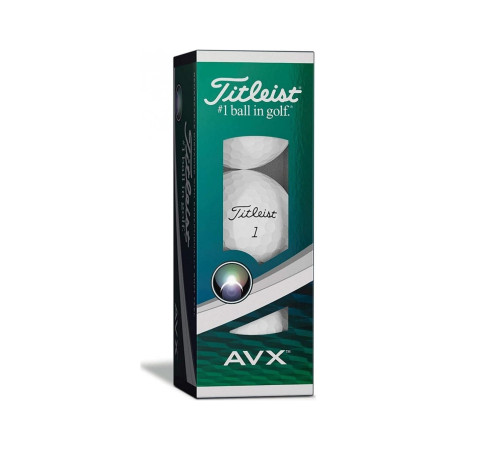 М'ячі для гольфу Titleist AVX 3 шт, білі М'ячі для гольфу Titleist AVX 3 шт, білі