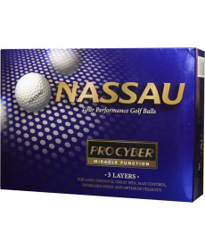 М'ячі для гольфу Nassau Pro Cyber 12 шт, жовті