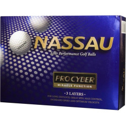 М'ячі для гольфу Nassau Pro Cyber 12 шт, жовті