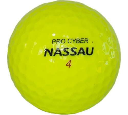 М'ячі для гольфу Nassau Pro Cyber 12 шт, жовті М'ячі для гольфу Nassau Pro Cyber 12 шт, жовті
