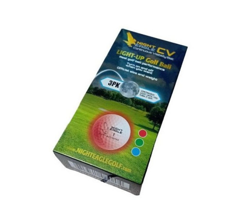 М'ячі для гольфу Premier Glow Night Eagle Led 3 шт, білі М'ячі для гольфу Premier Glow Night Eagle Led 3 шт, білі