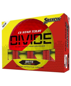 М'ячі для гольфу Srixon Q-Star Tour Divide2 12 шт, жовто-червоні