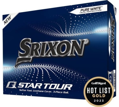 М'ячі для гольфу Srixon Q-Star Tour5 12 шт, білі М'ячі для гольфу Srixon Q-Star Tour5 12 шт, білі